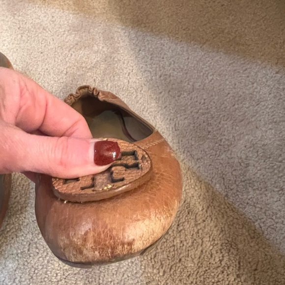 Tory Burch Leather Reva tan Ballet Flats size 8 - Picture 4 of 5